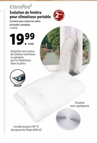 Lidl Isolation de Fenêtre Pour Climatiseur Portable offre