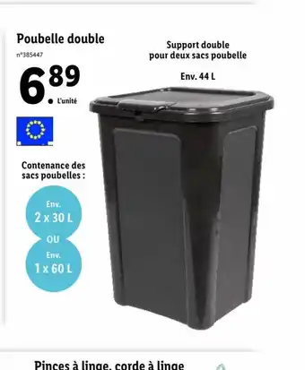 Lidl Poubelle Double offre