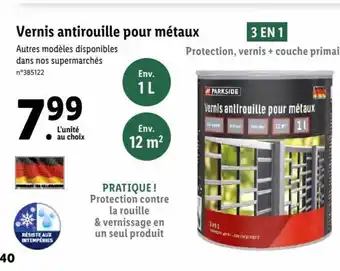 Lidl Vernis Antirouille Pour Metaux offre