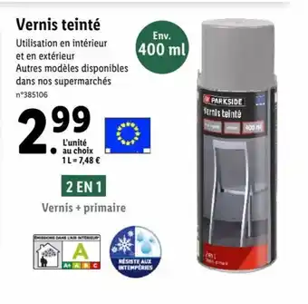 Lidl Vernis Teinté offre