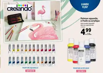 Lidl Peinture Aquarelle à l'Huile Ou Acrylique offre