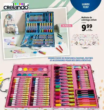 Lidl Mallette de Coloriage Enfant offre
