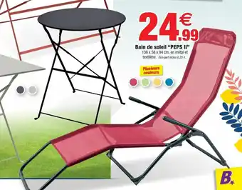 Bazarland Bain de Soleil PEPS II offre