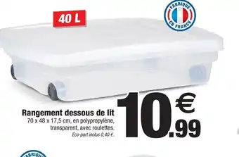Bazarland Rangement Dessous de Lit offre
