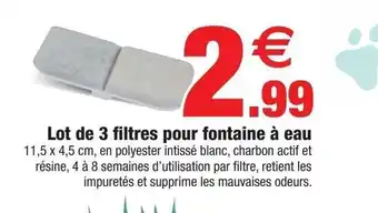 Bazarland Lot de 3 Filtres Pour Fontaine à eau offre