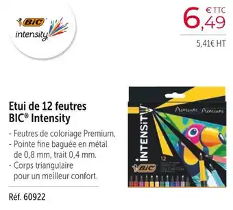 Office Depot Bic etui de 12 feutres intensity offre