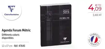 Clairefontaine agenda forum métric
