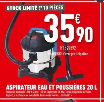Aspirateur Eau Et PoussiĂšres 20 L