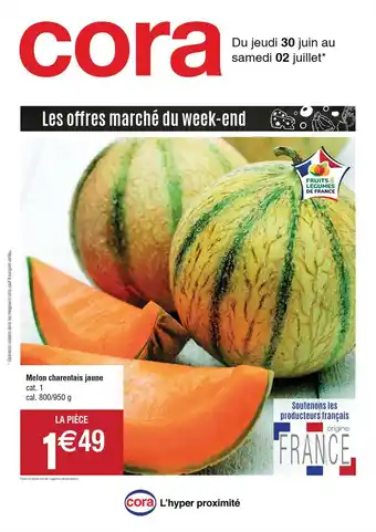 Cora x Carrefour Melon Charentais Jaune offre