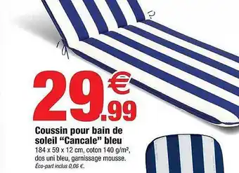 Bazarland Coussin Pour Bain De Soleil offre
