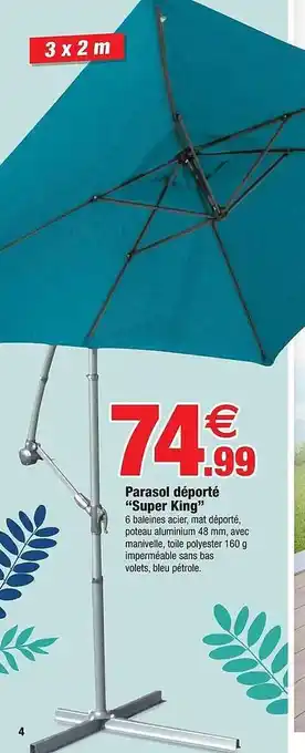 Bazarland Parasol Déporté offre