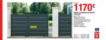 Brico Dépôt Portail Aluminium Coulissant "Aracaju" offre