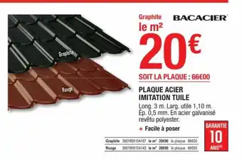 Brico Dépôt Plaque Acier Imitation Tuile offre