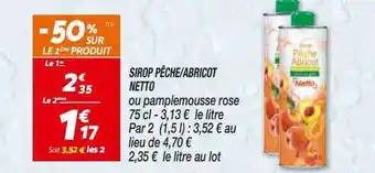 Netto Sirop Pêche-abricot Netto offre