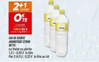 Netto Eau De Source Aromatisée Citron Netto offre