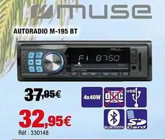 Autobacs Autoradio M-195 Bt Muse offre
