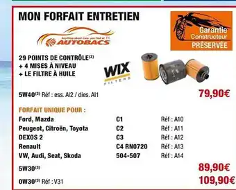 Mon Forfait Entretien Autobacs