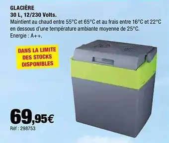 Autobacs Glacière 30l, 12-230 Volts offre