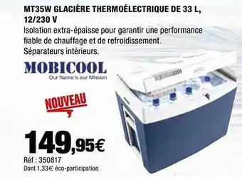 Autobacs Mt35w Glacière Thermoélectrique De 33l, 12-230 V offre