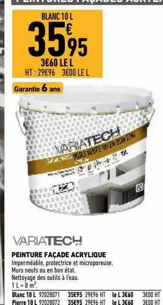 Peinture Façade Acrylique Variatech