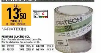 Brico Cash Peinture Glycéro Sol Variatech offre