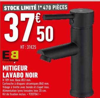 Brico Cash Mitigeur Lavabo Noir offre