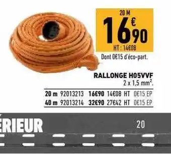 Rallonge H05vvf