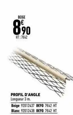Brico Cash Profil D'angle offre