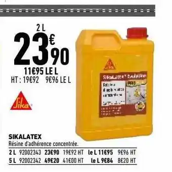 Brico Cash Sikalatex Sika offre