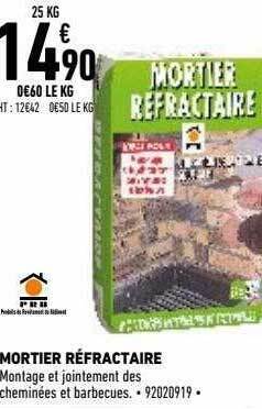 Brico Cash Mortier Réfractaire offre