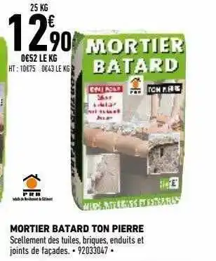 Brico Cash Mortier Batard Ton Pierre offre