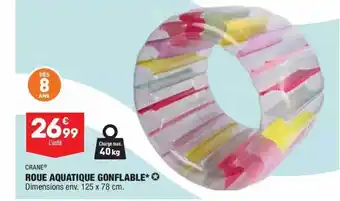 Roue Aquatique Gonflable Crane