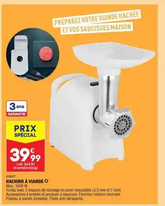 ALDI Hachoir à Viande Quigg offre