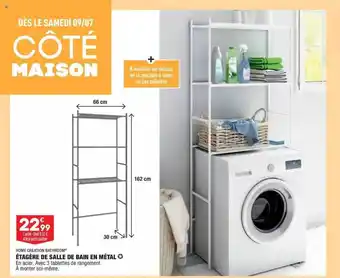 ALDI étagère De Salle De Bain En Métal Home Création Bathroom offre
