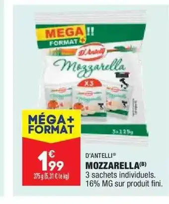 ALDI Mozzarella D'antelli offre