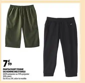 Auchan Pantacourt Femme Ou Homme Inextenso offre