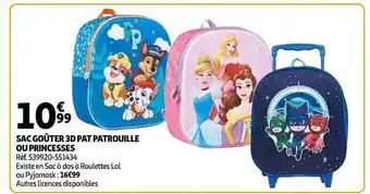 Auchan Sac Goûter 3d Pat Patrouille Ou Princesses offre