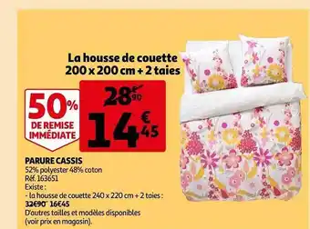 Auchan Parure Cassis offre
