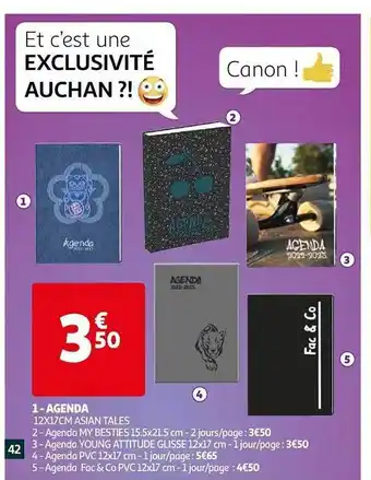 Auchan Agenda offre