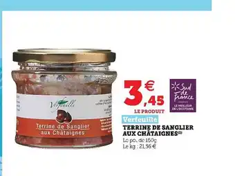 Hyper U Terrine De Sanglier Aux Châtaignes offre