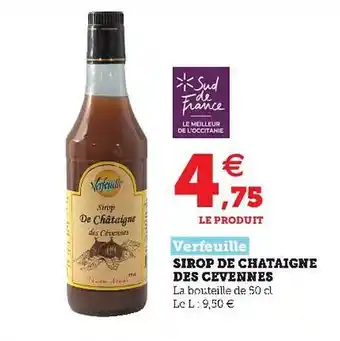 Hyper U Sirop De Châtaigne Des Cevennes offre