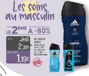 Match Gel Douche Adidas offre