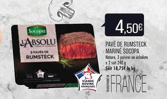 Match Pavé De Rumsteck Mariné Socopa offre