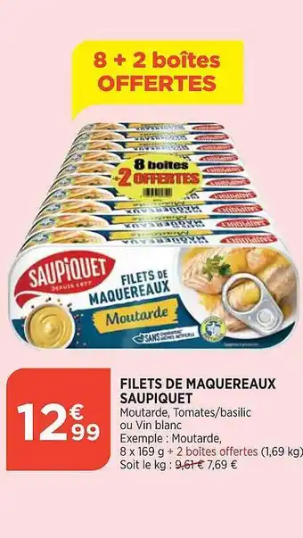Maximarché Filets De Maquereaux Saupiquet offre
