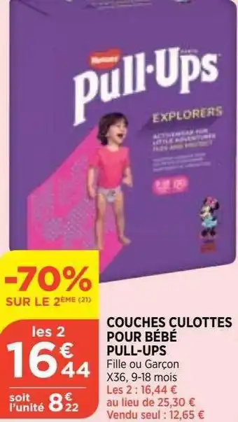 Bi1 Couches Culottes Pour Bébé Pull-ups offre
