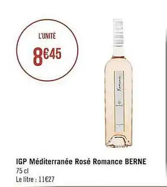 Casino Supermarchés Igp Méditerranée Rosé Romance Berne offre