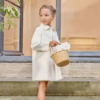 Manteau de cérémonie fille écru