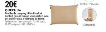 Decathlon QUECHUA oreiller de camping ultim comfort offre