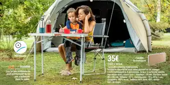 Decathlon QUECHUA table de camping 4 personnes offre