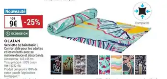 Decathlon OLAIAN serviette de bain basic L offre
